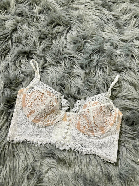 Bralette in pizzo white